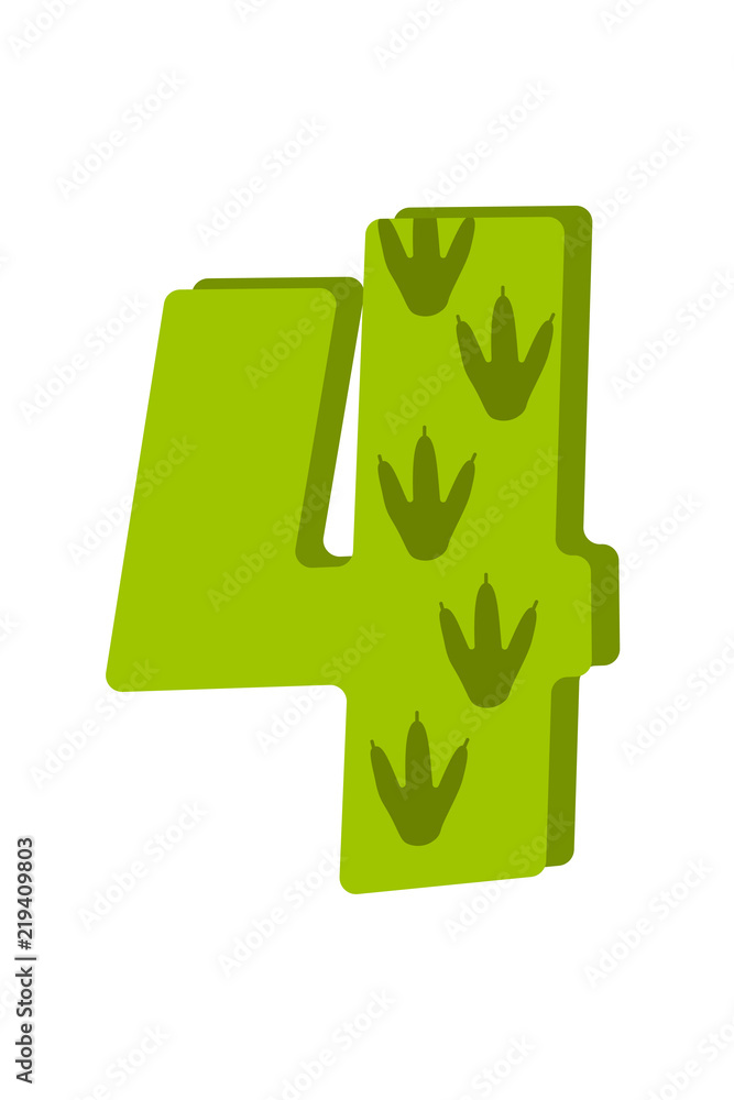 Fototapeta premium Dinosaur figures for designing birthday or dino party invitation, greeting card, sticker, banner, logo, icon, poster.