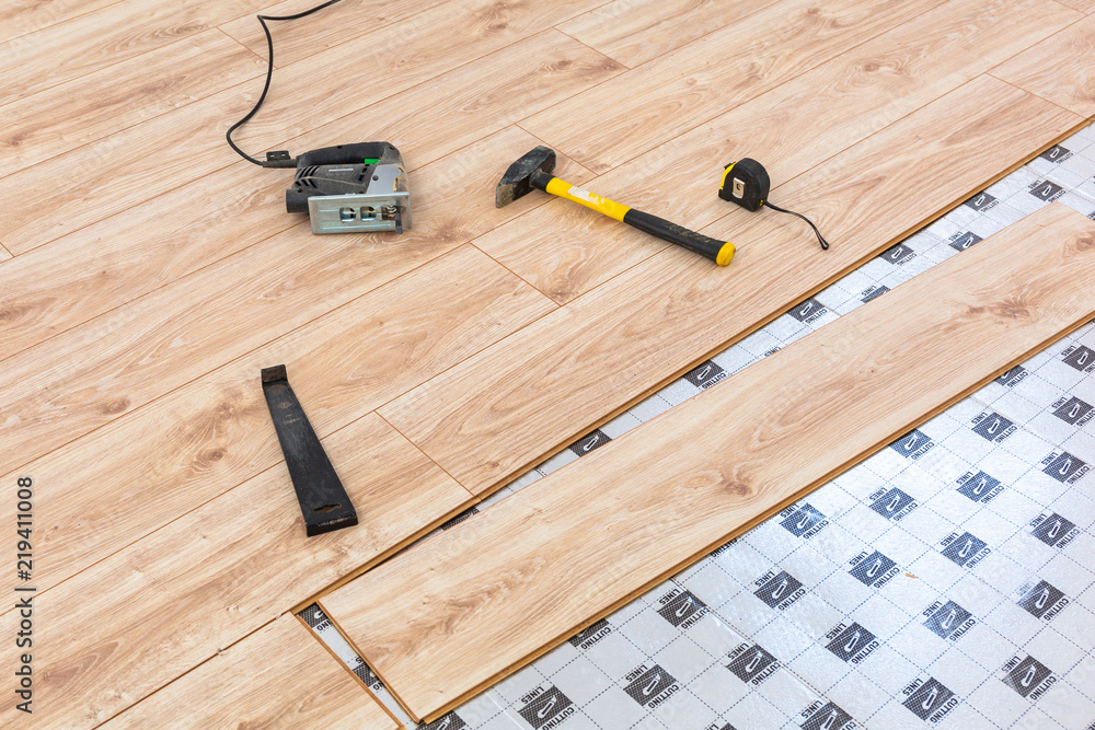 Instalation of new wooden floor at home