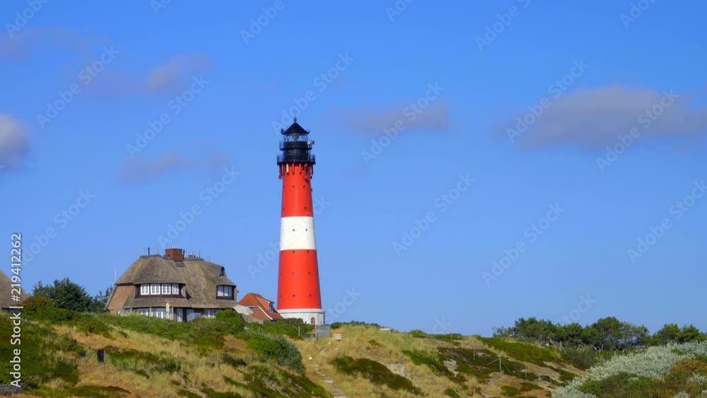 Leuchtturm Hörnum Sylt mit Dünen Landschaft und Strand Leuchtturm Hörnum Sylt mit Dünen Landschaft und Strand