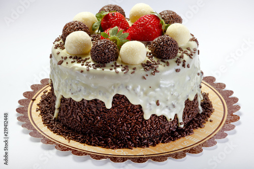 Chocolate cake with bonbon
