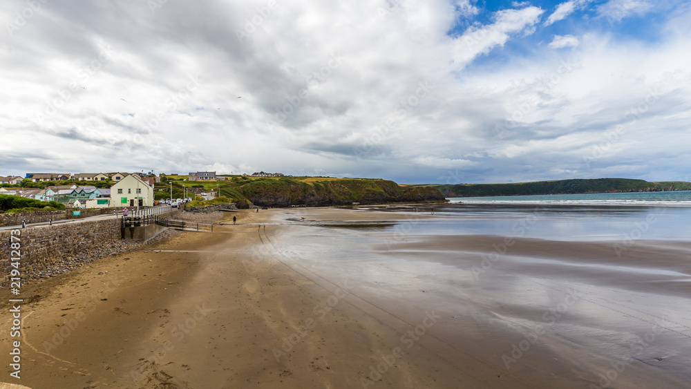 View on Little Haven on he coast of  Pembrokeshire, in Wales, UK