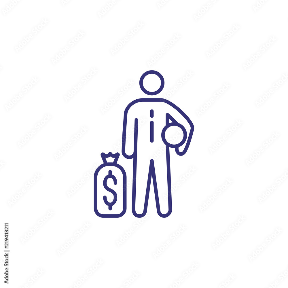 Encashment line icon Encashment line icon
