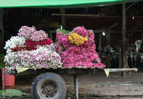 Quadro em tela flower market in mandalay