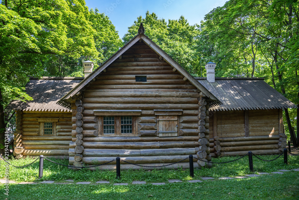 Peter the Great's House was built in 1702 year in Kolomenskoye park, Moscow, Russia