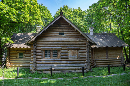 Peter the Great's House was built in 1702 year in Kolomenskoye park, Moscow, Russia © arbalest