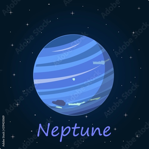 Fototapeta Naklejka Na Ścianę i Meble -  Neptune is the eighth and farthest known planet from the Sun in the Solar System. 