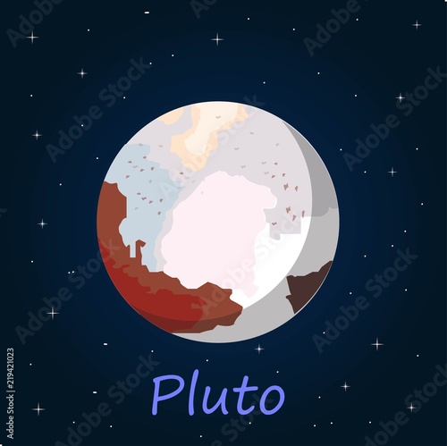 Fototapeta Naklejka Na Ścianę i Meble -  Pluto is a dwarf planet in the Kuiper belt, a ring of bodies beyond Neptune.