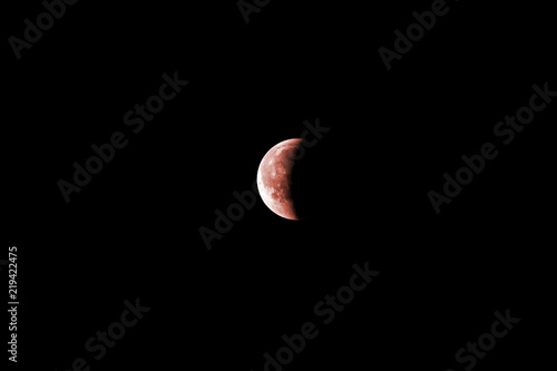 Blood moon, lunar eclipse night background