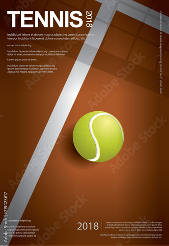 Tennis Championship Poster Vector illustration