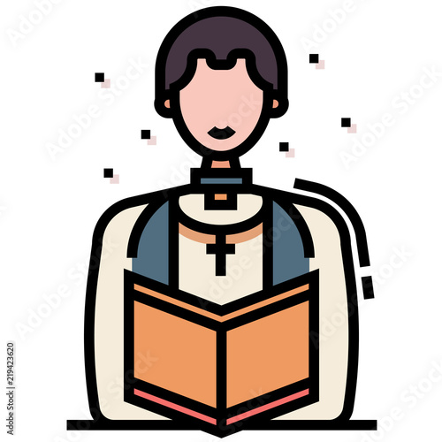 Pastor LineColor illustration