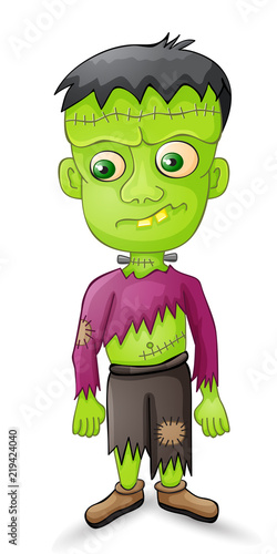 Spooky Frankenstein for Halloween isolated 