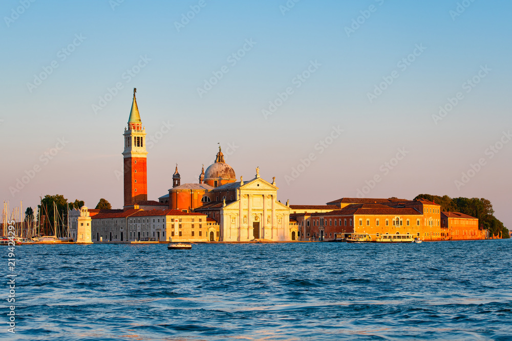 Basilica of San Giorgio Maggiore on a small island of San Giorgio in the lagoon of Venice