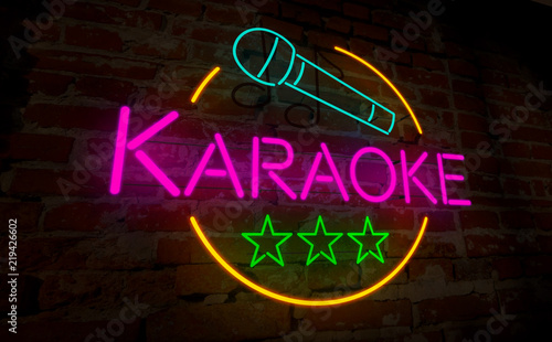 Karaoke neon retro