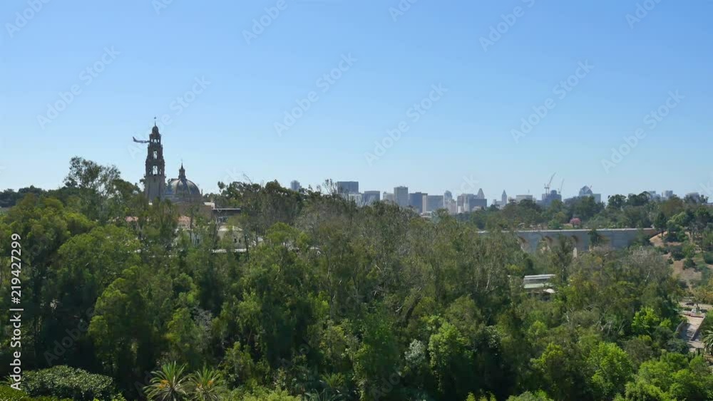 Aerial shot of Balboa Park in San Diego in 4K Aerial shot of Balboa Park in San Diego in 4K