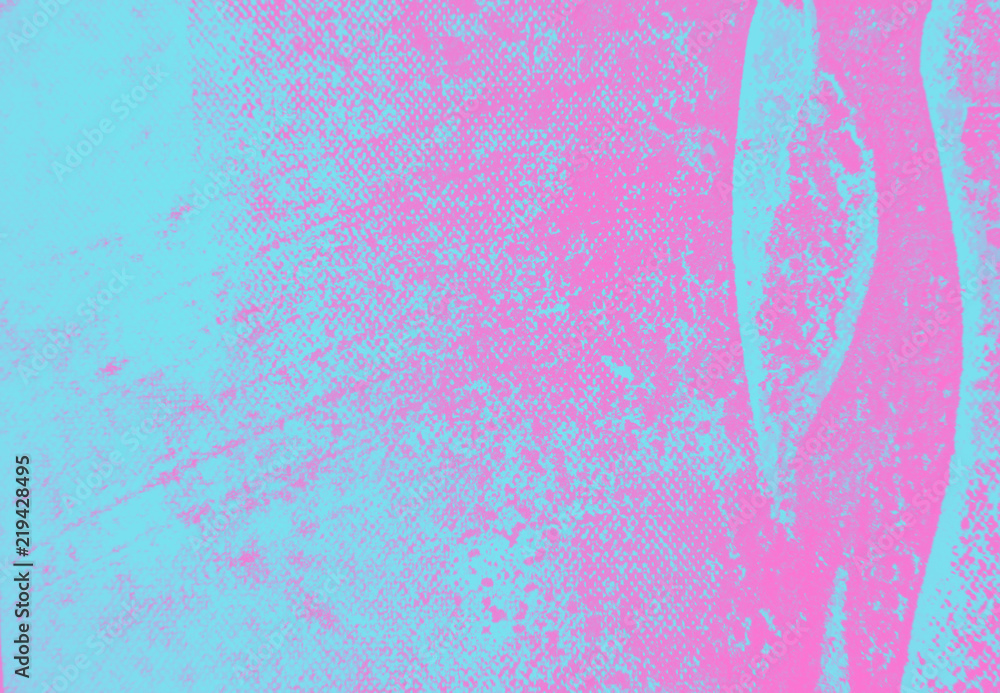 Pink and blue hand painted background texture with grunge brush strokes