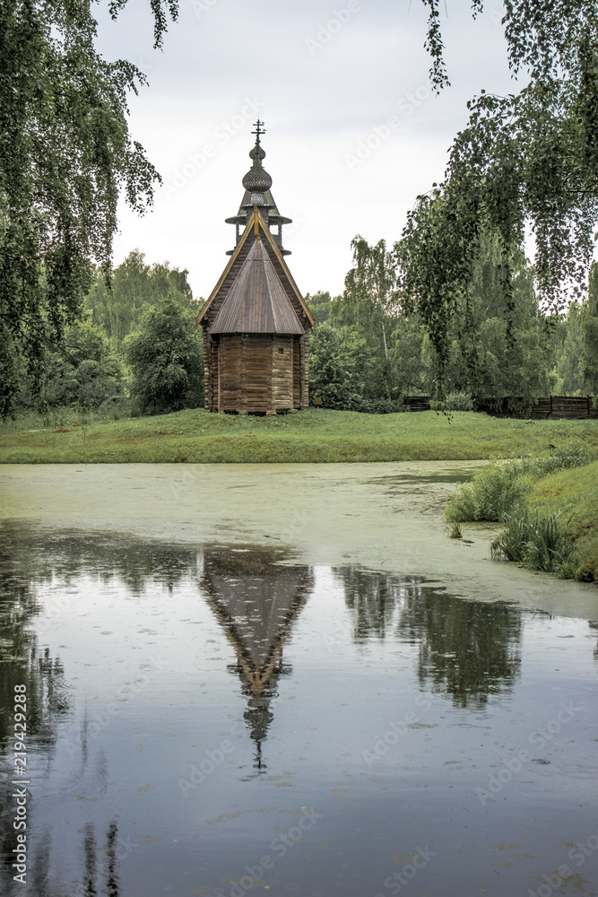 Fototapeta premium wooden old christian chapel