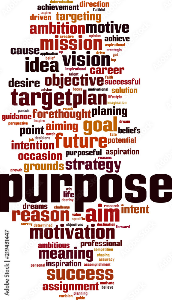 Purpose word cloud Purpose word cloud