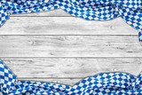 bavaria white wooden rustic wood background with bavarian flag empty copy space