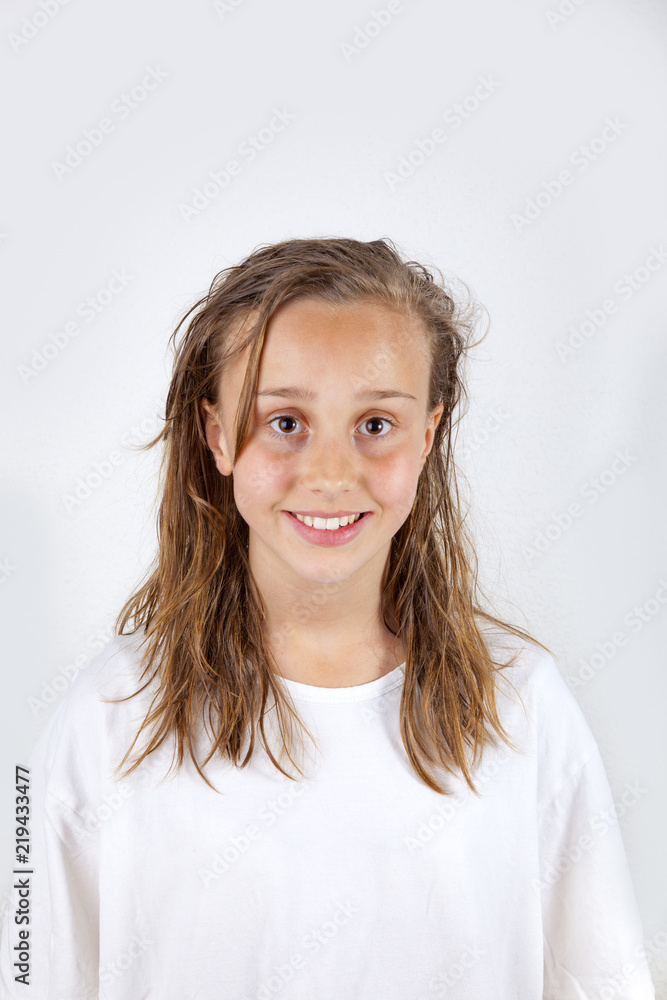 portrait of cute young teenage girl portrait of cute young teenage girl