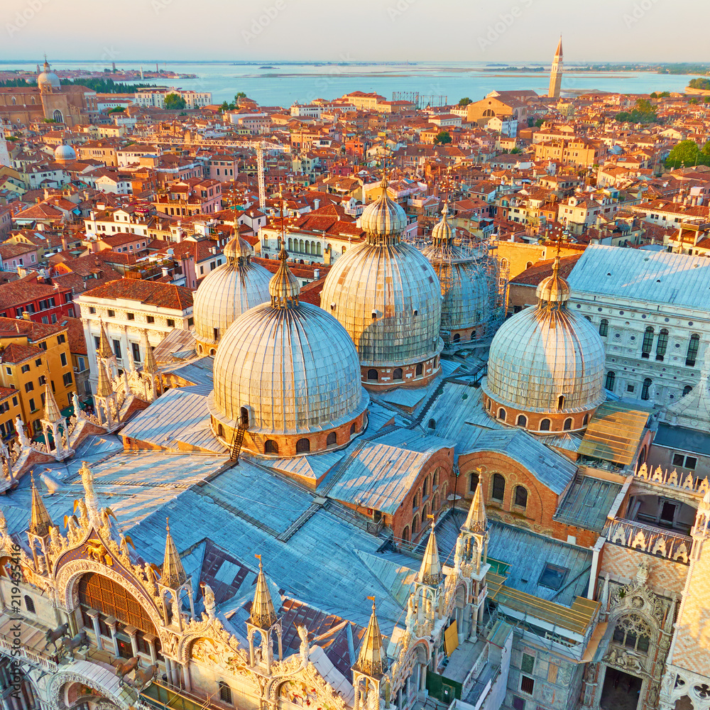 Domes of The Cathedral Basilica of Saint Mark in Venice