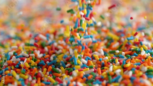 Candy chocolate falling. Shot with high speed camera, phantom flex 4K. Slow Motion.