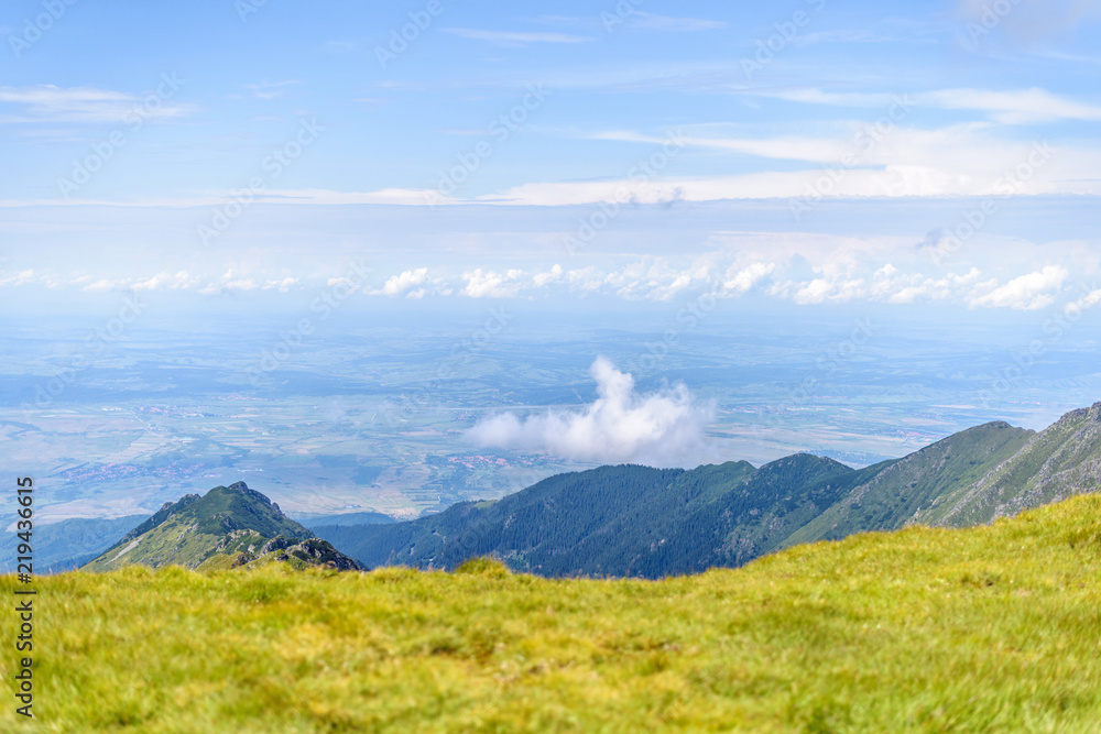 Fagaras Mountains from top view