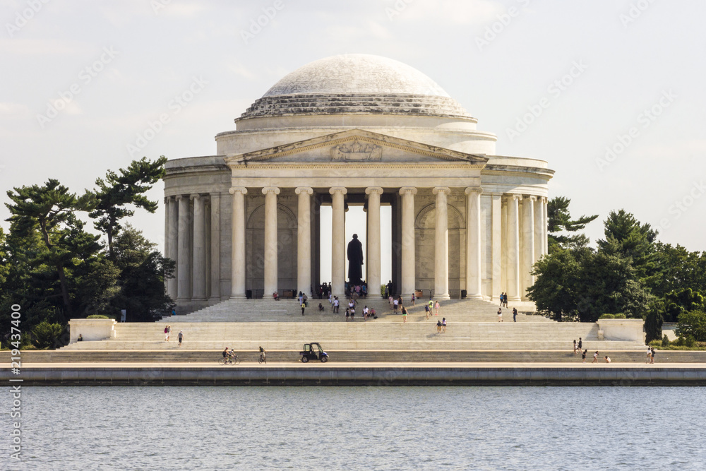 Washington D.C. The Jefferson Memorial, a presidential memorial dedicated to Thomas Jefferson, 3rd President of the United States and one of the most important of the American Founding Fathers