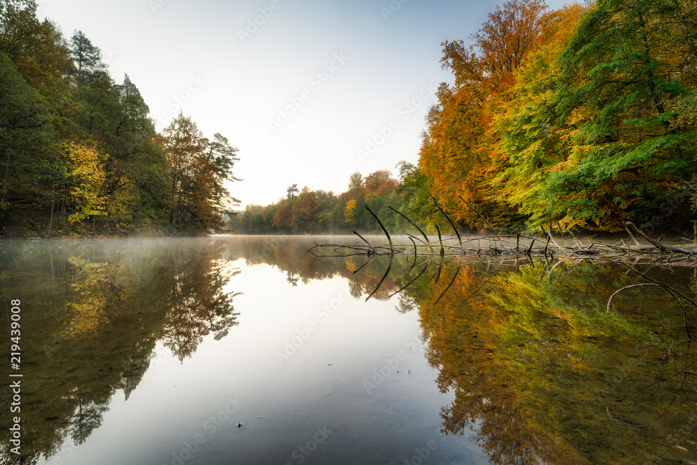 Morning mood on autumn lake Morning mood on autumn lake