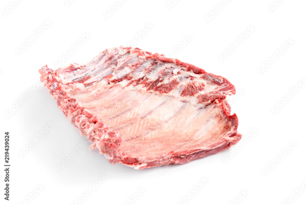 Fototapeta premium Pork ribs isolated on white background.