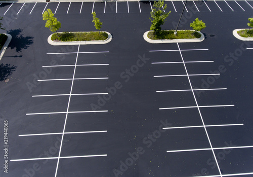 Wallpaper Mural parking lot,asphalt,island,trees,stalls,parking stalls,paint,green Torontodigital.ca