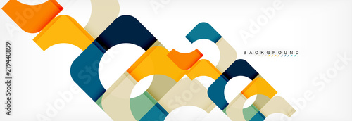Color square shapes, geometric modern abstract background