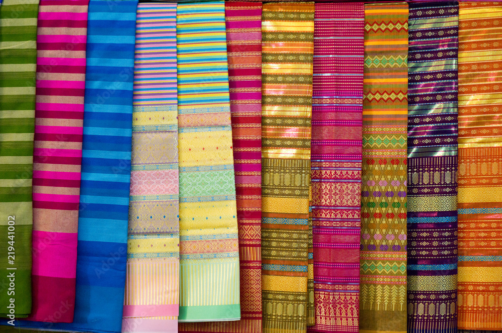 Many silk lined in colorful. Each of them has a beautiful and individual meaning in each color. Many silk lined in colorful. Each of them has a beautiful and individual meaning in each color.