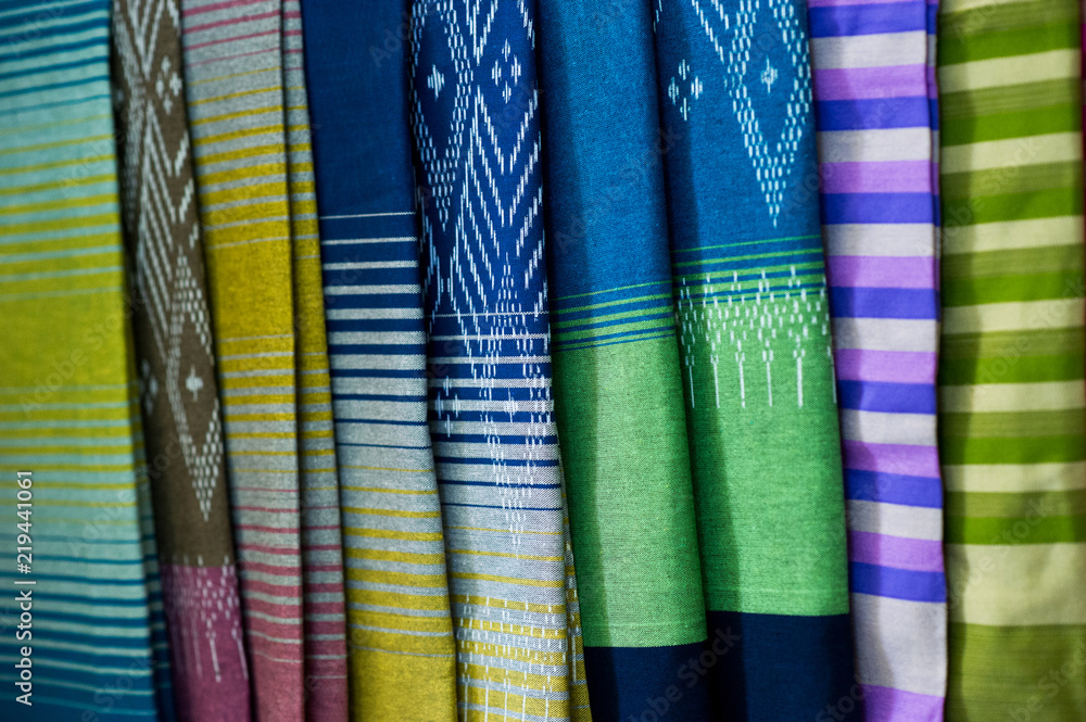 Many silk lined in colorful. Each of them has a beautiful and individual meaning in each color. Many silk lined in colorful. Each of them has a beautiful and individual meaning in each color.