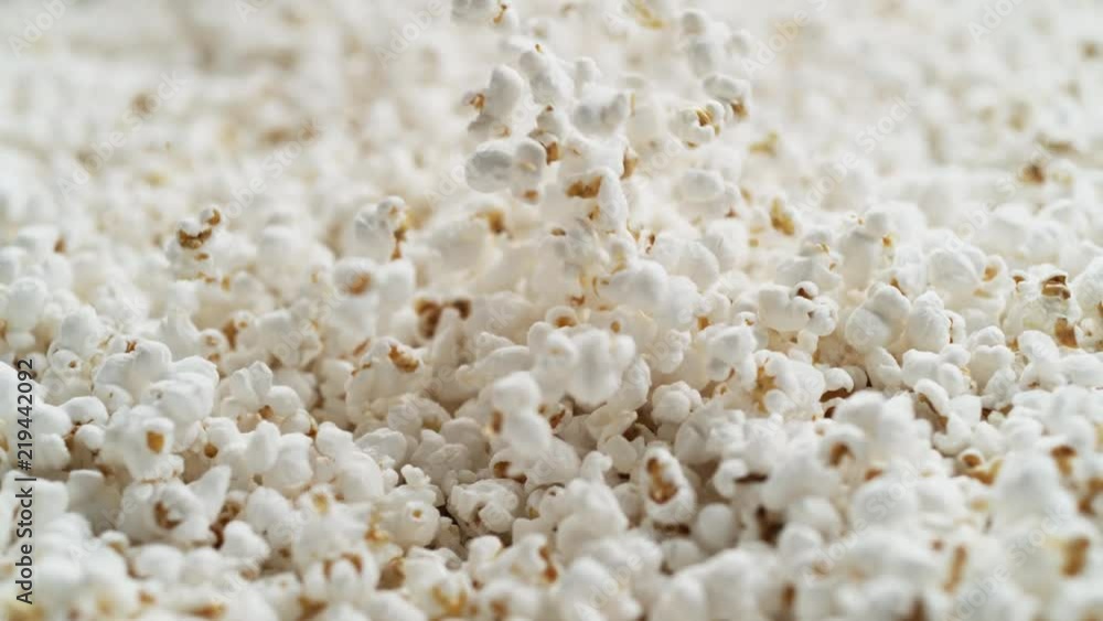 Camera follows tossing popcorn. Shot with high speed camera, phantom flex 4K. Slow Motion. Camera follows tossing popcorn. Shot with high speed camera, phantom flex 4K. Slow Motion.