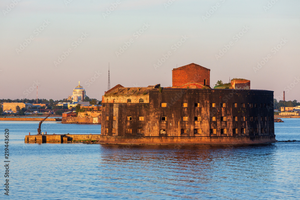Kronstadt is a city and former fortress on the Baltic Sea island Kotlin off Saint Petersburg in Russia. Fort Alexander.