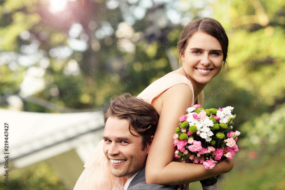 Beautiful wedding couple enjoying wedding Beautiful wedding couple enjoying wedding