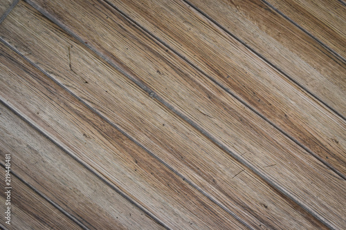 Wood floor texture pattern background of decorarive redwood striped on wall.