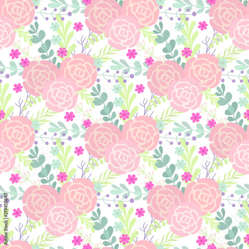 Cute Floral seamless pattern in the flower. Motifs scattered random. Seamless vector texture. Elegant template for fashion prints.