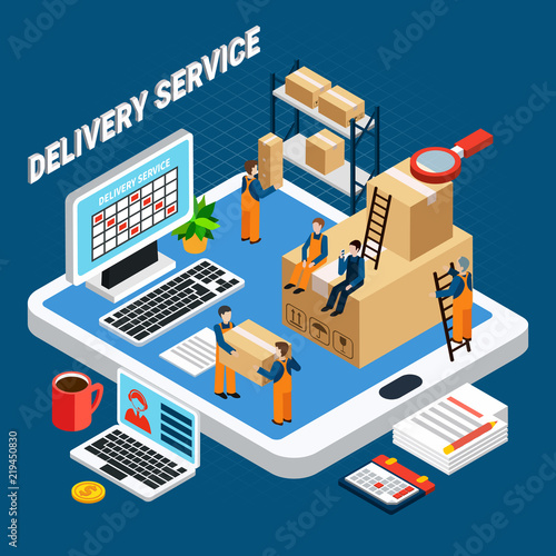 Logistics Isometric Concept