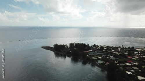 Taha and Bora Bora aerial view panorama landscape French Polynesia photo