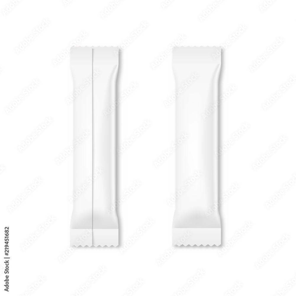 Blank of flow packing for coffee or sugar. Vector Blank of flow packing for coffee or sugar. Vector
