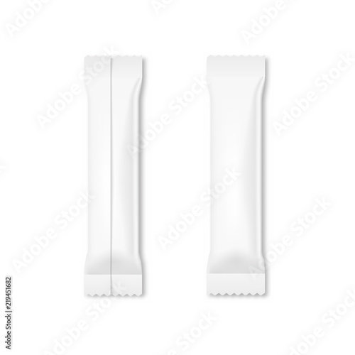 Blank of flow packing for coffee or sugar. Vector