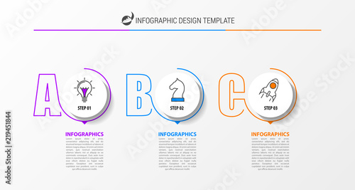 Infographic design template. Creative concept with 3 steps