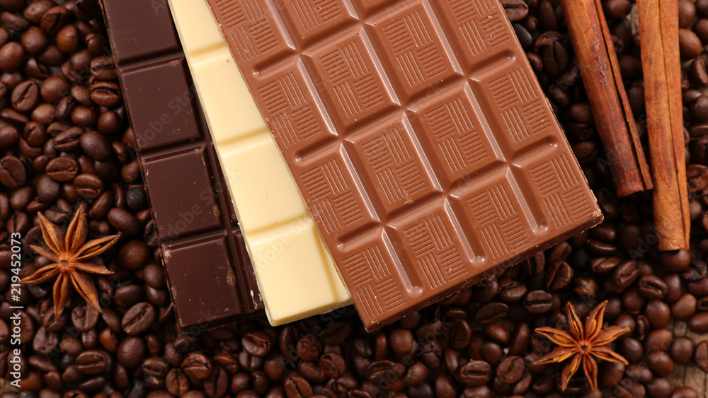 Fototapeta premium selection of chocolate bar
