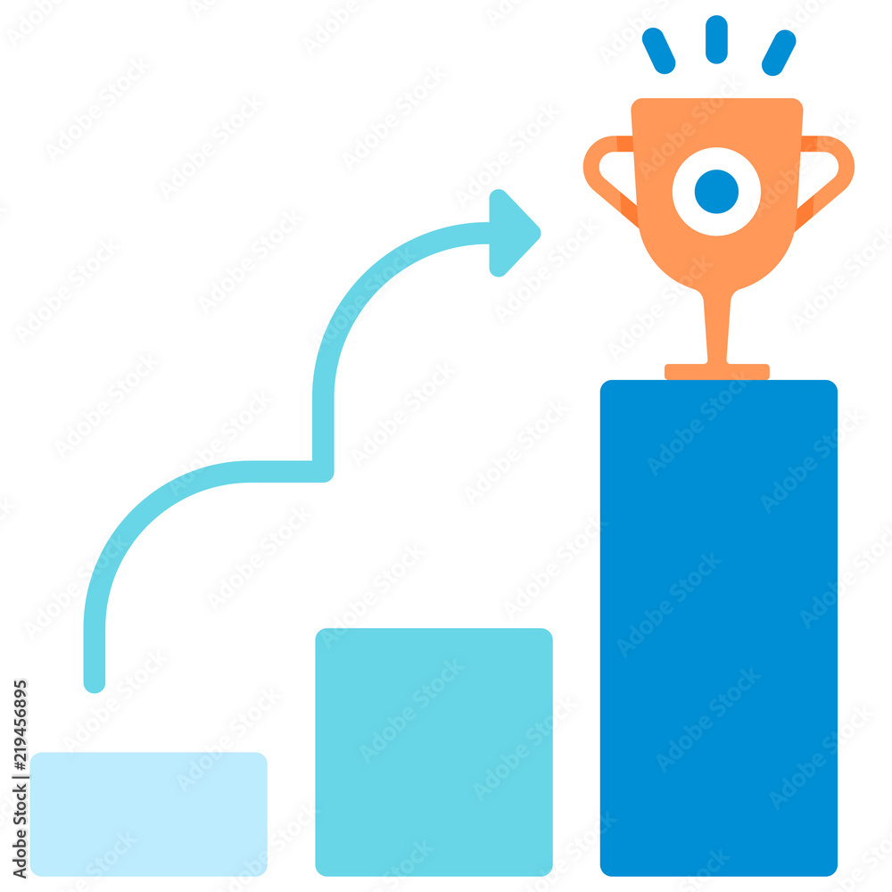 Obraz premium Achievement Flat illustration