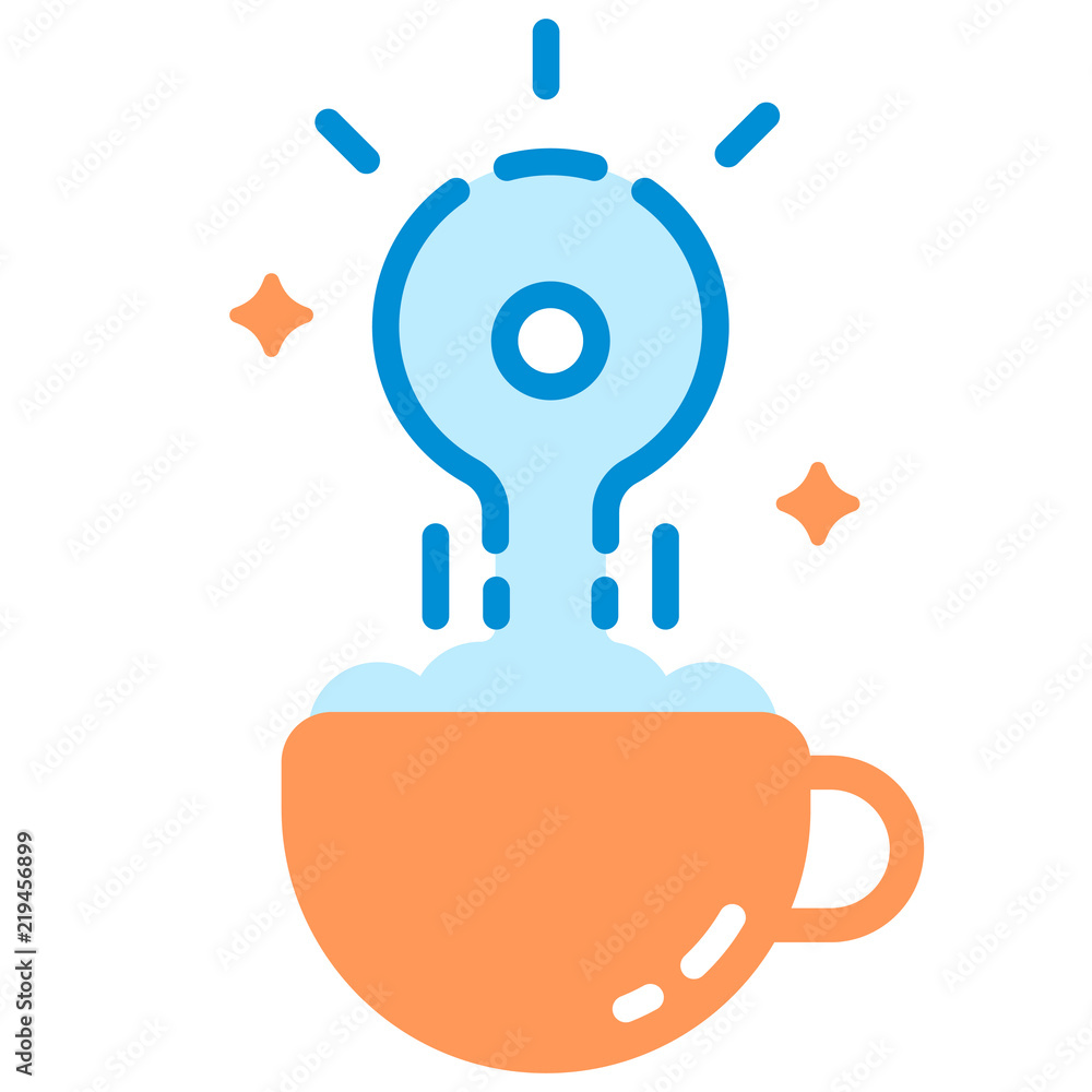 Coffee Idea Flat illustration Coffee Idea Flat illustration