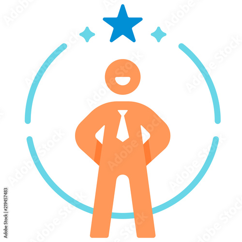 Self Confident Flat illustration
