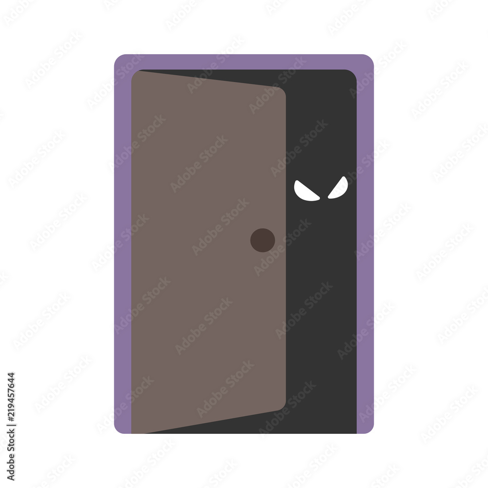 Ghost Eye Door Flat illustration Ghost Eye Door Flat illustration