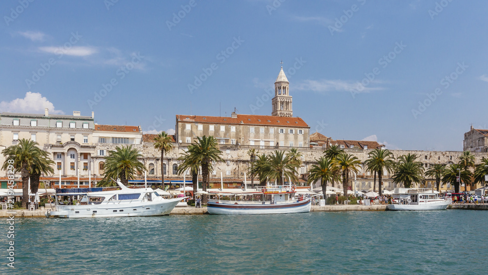 Naklejka premium Port of Split, Croatia Viewed from the Sea