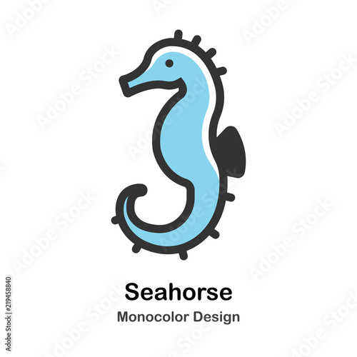 Seahorse Monocolor Illustration